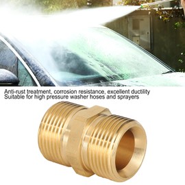 HEEPDD High Pressure Sprayer Adapter Brass M22 Metric Male Thread Pressure Washer Fitting 14mm Hose Connector Coupler