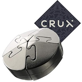 Hanayama Cast Spiral Puzzle - Level 5 of 6 - Difficult Puzzle - Includes Crux Sticker