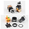 Momentary 3 Positions Rotary Selector Switch 10A 380V 22mm Mounting