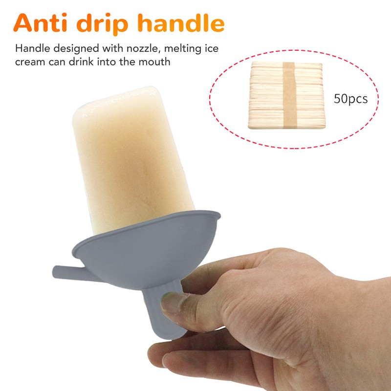 Ice Cream Mold Silicone Practical Portable DIY Ice Pop Maker