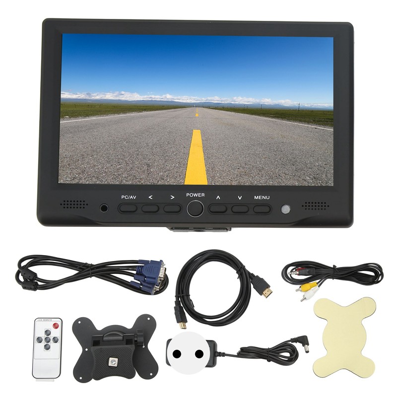 7in TFT LED Monitor VGA AV DC HD Multimedia Interface