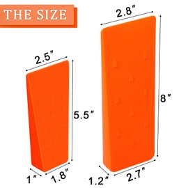 Poweka Tree Felling Wedges 3 Each of 5.5" and 8" Chainsaw Wedge for Safe Cutting ABS Plastic Wood Splitting Tree Cutting Wedge 6PCS