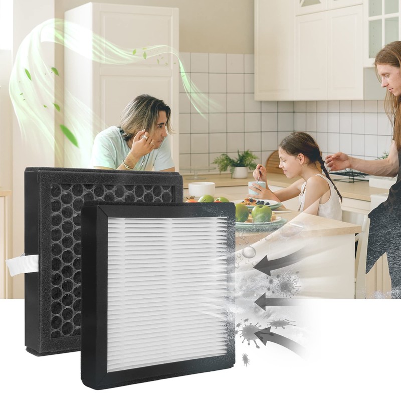 4 Packs DH02 H13 HEPA Replacement Filter Compatible with Tenergy