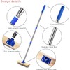 MEIBEI Deck Brush, Stainless Steel Wire with Long Handle 57",