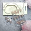 French Tip Press on Nails Short Almond Fake Nails with
