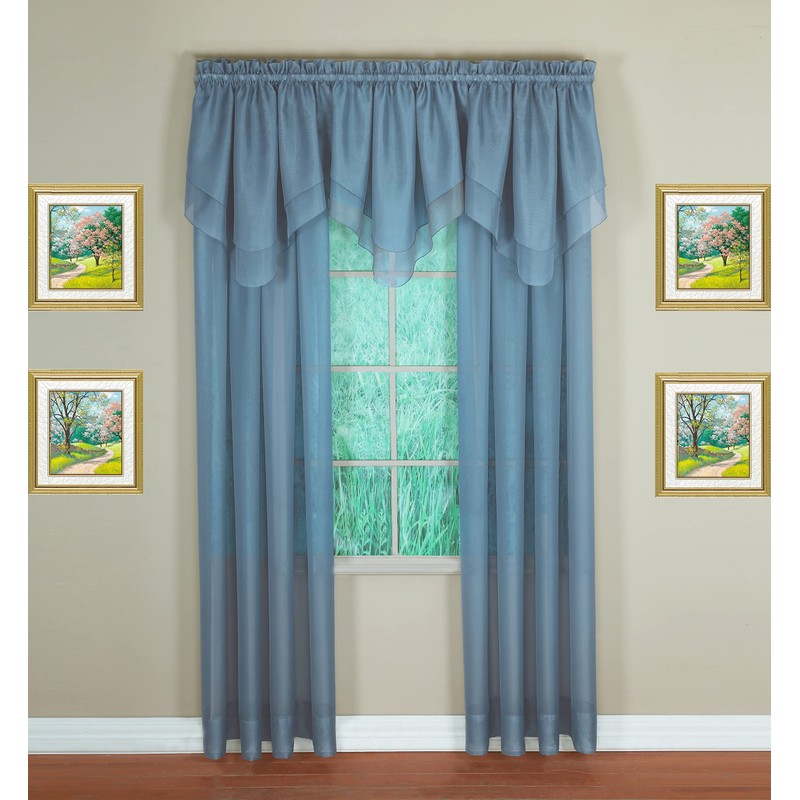 Today's Curtain Emelia Original Voile Panel 84", Wedge Blue, 60"