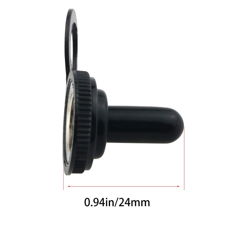 Ruiwaer 20PCS 12mm Toggle Switch Cover, Waterproof Rubber Cover, Duty