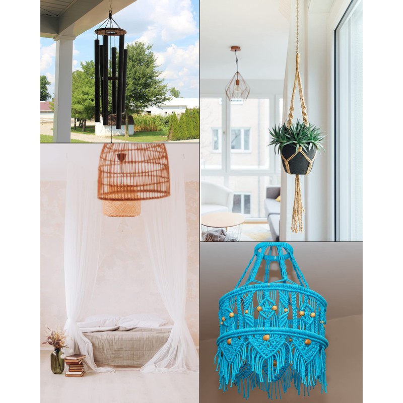 NACETURE 4 Pack Large Swag Ceiling Hooks for Hanging Plants