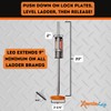 Xtenda-Leg® Ladder Leveler - Rubber Feet, Perfect for Extension Ladders,