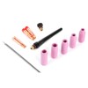 13Pcs/Set Welding Nozzle TIG Gas Lens Ceramic Contact Tip with