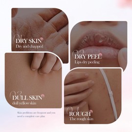 Coconut Body Care Set, Body Lotion, Hand Cream, Lip Balm, 3-Piece Gift Set, Rich Body Lotion for Very Dry Skin, Body Care Coconut Body Lotion