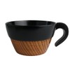 J-kitchens Outdoor My Stacking Soup Cup, Black, Wooden, Φ4.5 x