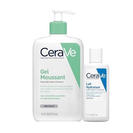 CeraVe Foaming Cleansing Gel for Face and Body 473 ml + Moisturising Lotion 88 ml