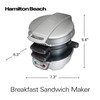 Hamilton Beach Breakfast Sandwich Maker with Egg Cooker Ring, Customize