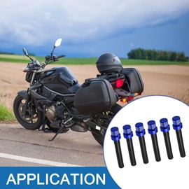 A ABSOPRO Gas Cap Vent Hose Aluminum Alloy Rubber Blue (Set of 6)