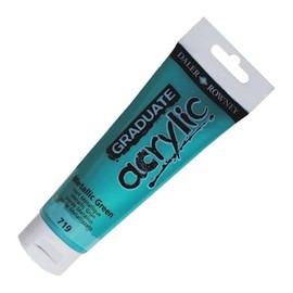 Daler-Rowney Graduate Acrylic Paint, Plastic Tube, 4oz - 120 ml, Metalic Green