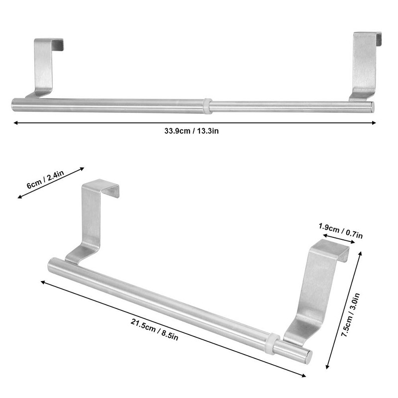 Retractable Towel Rack, Stainless Steel Double and Single Bar Bedroom