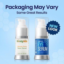 Eye Firm Antioxidant Nano Serum - with Hyaluronic Acid, Manuka Honey and Aloe Vera - Anti Aging and Anti Wrinkle - Spots and Hyperpigmentation Treatment (0.5oz)