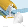 10 x Conservatory Roof End Plate Aluminium Stop Slipped Polycarbonate