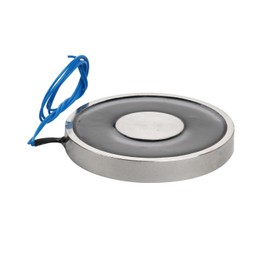 Electromagnet, 12 ± 2 V operating voltage, the maximum suction value is 25 kg/245 N, 70 x 10 mm, the round suction cup, electromagnet
