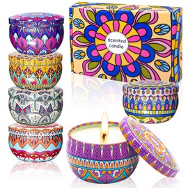 Scented Soy Aromatherapy Candles Gifts for Women,Long Lasting Candles, Premium Body Relax & Stress Relief Candles,Ideal Gifts for Birthday, Christmas, Thanksgiving, Mother's Day（Bohemian）