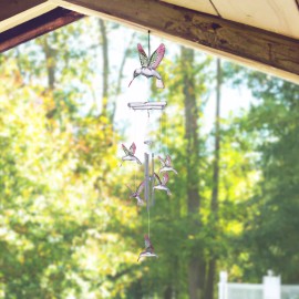 19"Long Hummingbird Acrylic Wind Chime Garden Ornament Home Decor Unique Gift