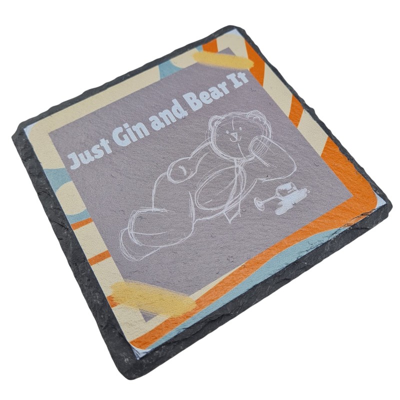 Just Gin and Beart It Funny Coaster (uv36-slco-gandbit)