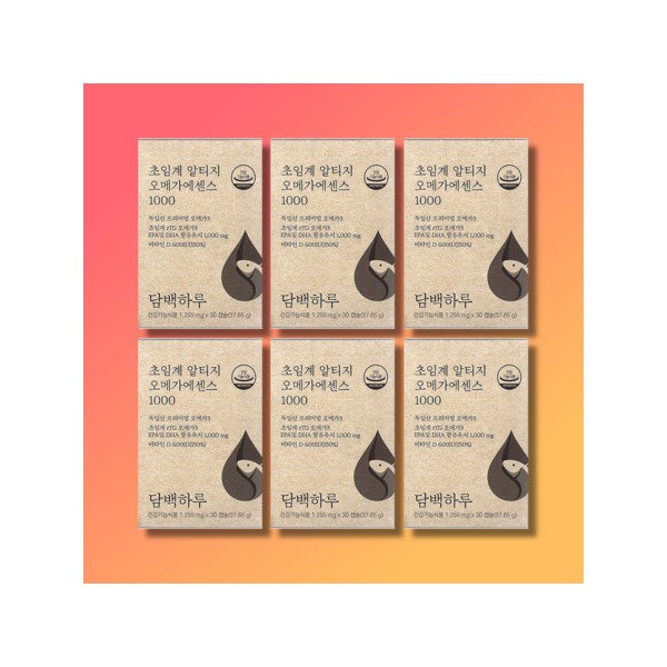 Simple Day Omega 3 Supercritical Essence 30 Capsules 6 Boxes / 담백하루 오메가3 초임계 에센스 30캡슐 6박스