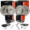 A-Premium Front Vented and Rear Solid Disc Brake Rotors +
