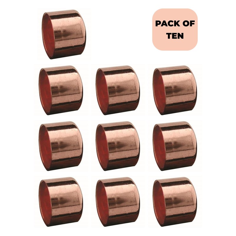 15mm Copper End Feed Stop End Cap - Bag of