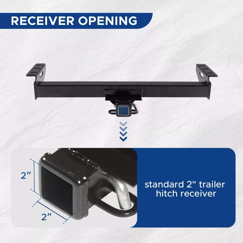 Trailer Hitch Receiver Rear Bumper Tow Kit 2" For 84-01