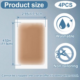 PAGOW 8 Pcs Tattoo Cover Up Tape, Waterproof Ultra Thin Scar Patch, Invisible Sweatproof Concealer Sticker, Breathable Skin Cover Up Pad for Tattoo, Scar, Birthmarks, Dark Spots (Brown Skin)