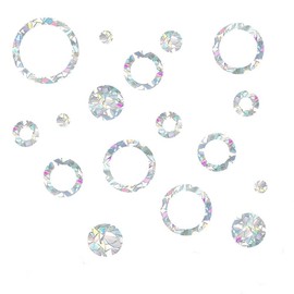 Naisfei 24 Pcs Bird Anti-Collision Window Decals,Circle Window Clings , Anti-Collision Window Decals to Save Birds from Window Collisions, Suncatcher Sticker, for Prevent Birds from Hitting Windows.