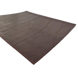 Cuadrado de cuero precortado de 9 onzas, piezas precortadas de cuero de grano completo para fundas de cuchillos, fundas, cubiertas y otras manualidades. (Marrón, 12 x 12 pulgadas)