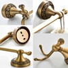 BATHSIR Antique Brass Towel Bar Set, Adjustable Bathroom Accessories Include