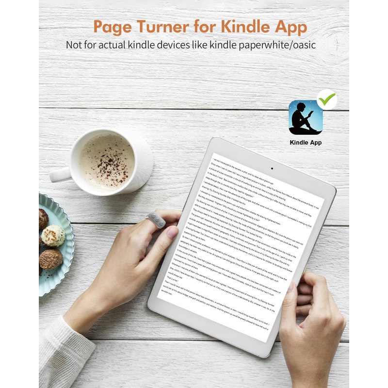 Remote Control for tiktok, Remote Scrolling Ring (Grey)