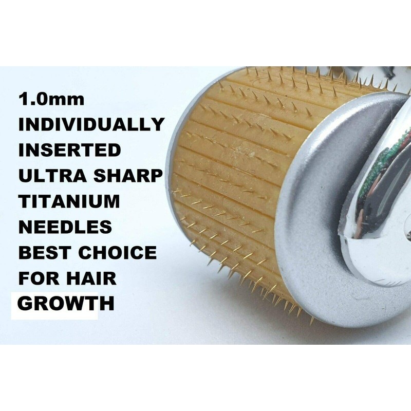 Allure Beard Derma Roller 192 Titanium 1.0mm Needles Hair Growth