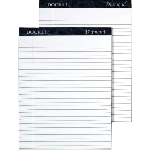 TOPS Docket 100% Recycled Diamond Premium Stationery Tablet, 8-1/2 x