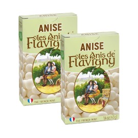 Les Anis de Flavigny Candy Mints, The French Mints, Vegan, Non-GMO, Made in France, Anise Flavor, 40g Box, 2-Pack