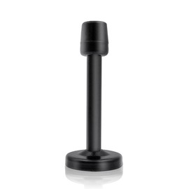 Door Stop Wall Mount Door Stopper Black 4 inch Solid Rigid Door Stop, No Odor Rubber Tip Mute Heavy Duty Rubber Nickel Doorstop Brushed Satin Door Holder