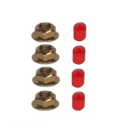 Torque Converter Nuts 3/8"-24 x 0.34 & Stud-Caps/Bolt-Protectors fits Ford A4LD, C3, C4, C5, C6, AOD, E4OD