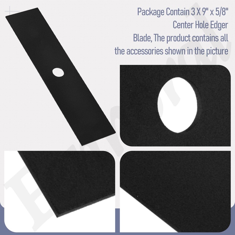 3 Pcs (9" x 5/8" Center Hole) Edger Blade 781-0748-0637