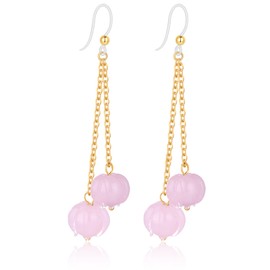 Plastic Earrings, KMEOSCH Stylish and Hypoallergenic Pink Lily of the Valley Plastic Drop Earrings for Sensitive Ears - Nickel-Free and Prevent Metal Allergies or Irritation