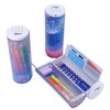 Locking Pencil Case with Calculator, Quicksand Standing Cylinder Pen Holder,