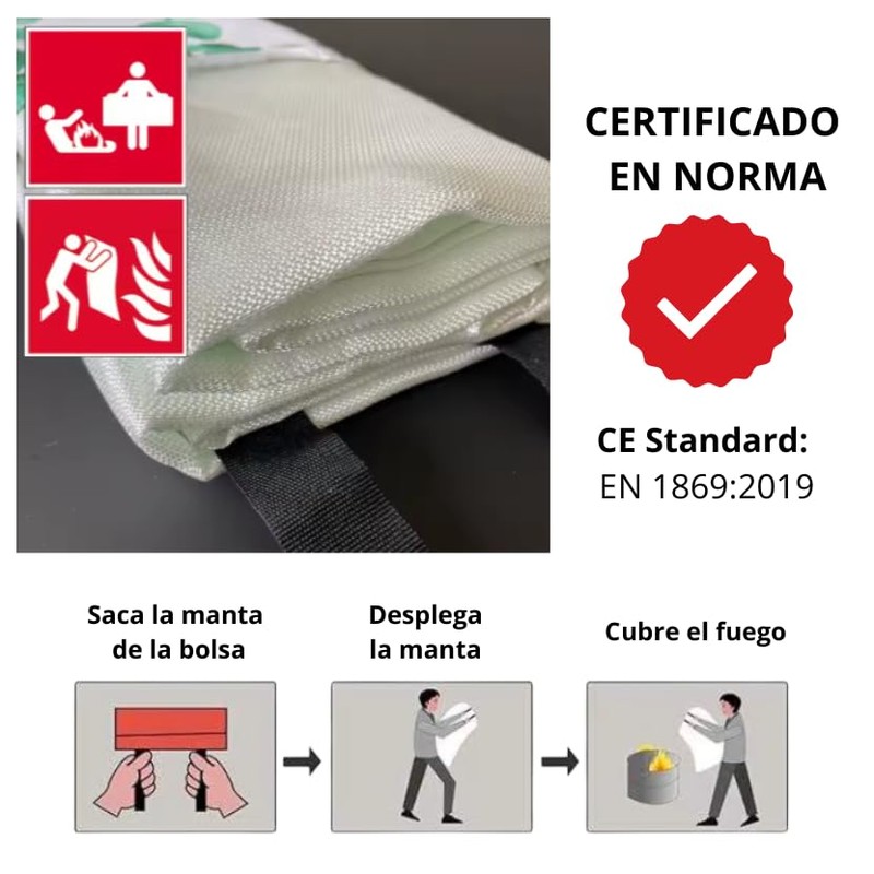 Hogalia Fireproof Blanket | Fireproof Blanket for Kitchen, BBQ and