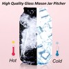 Mason Jar Pitcher Wide Mouth 32 OZ 2 Pack Glass