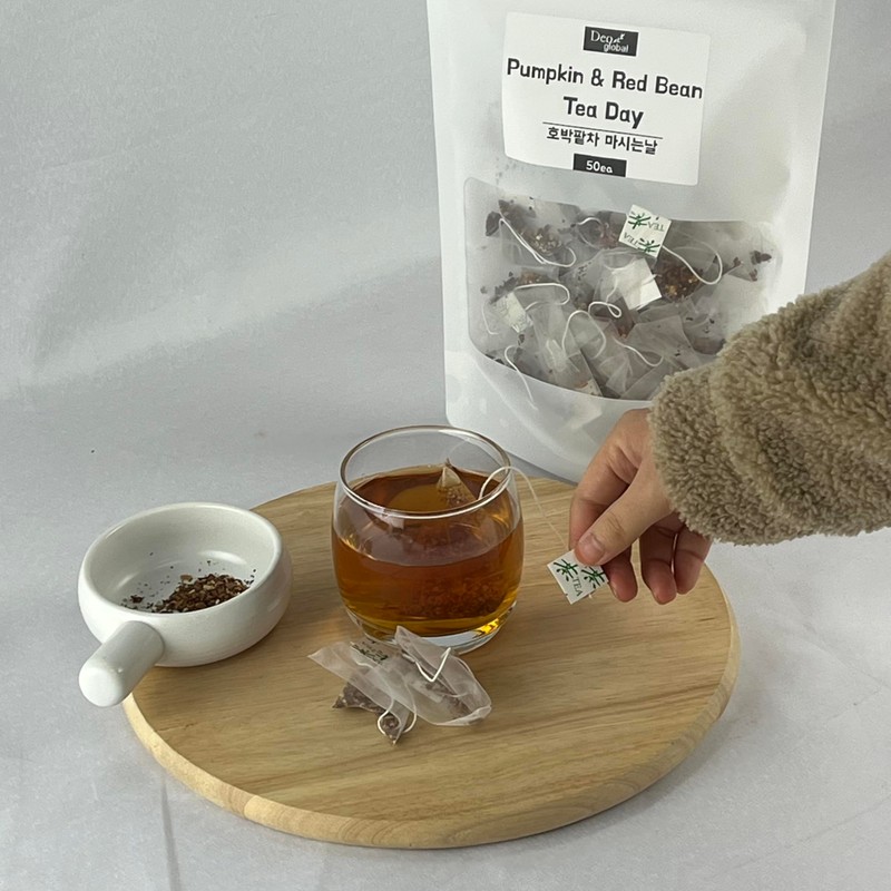 Pumpkin Spice and RedBean 50T Tea bags Korean Flavor 호박팥차