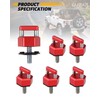 Lupar Quick Removal Thumb Screw with D Ring, Aluminum Alloy