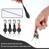 Retractable Key Fob with 60 cm Extendable Steel Cable, Extendable