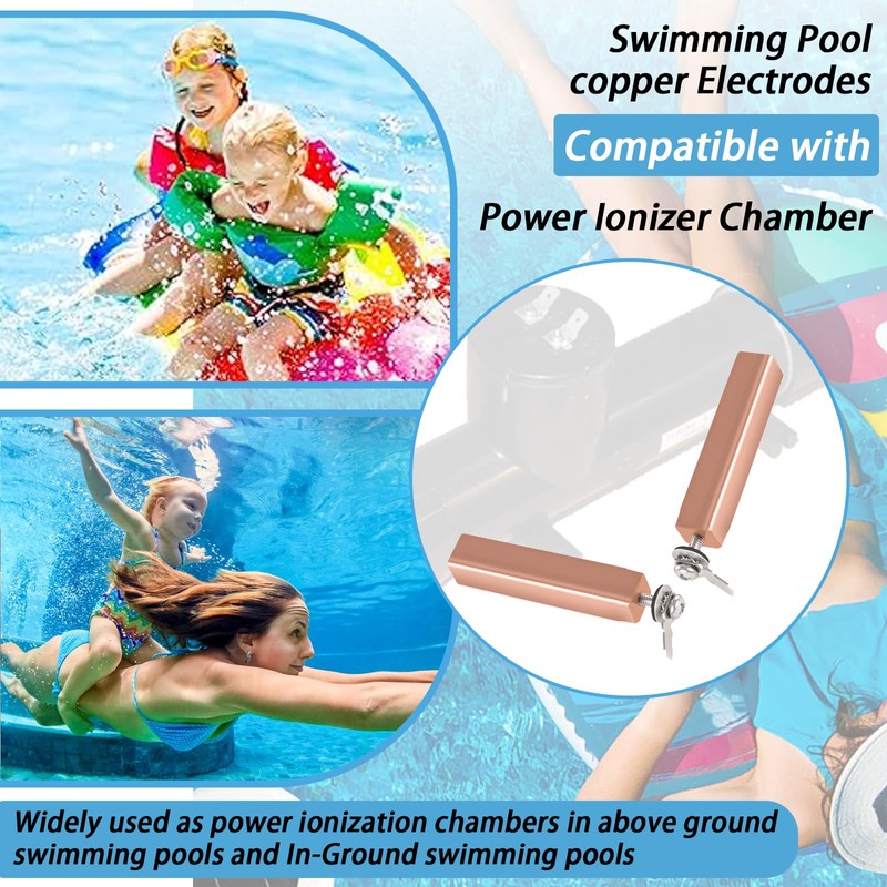 XYgdhqpt Swimming Pool Copper Electrodes Compatible with Perma Salt Chamber,Replacement